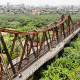 Vue sur Hanoi depuis le pont Paul Doumer alias pont Long Bien