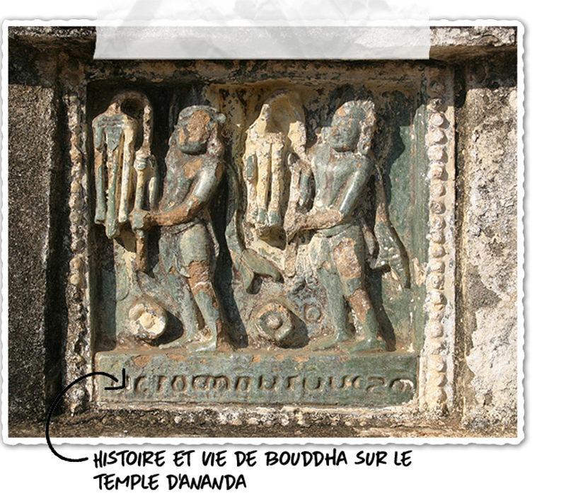 Bas reliefs sur le temple d'Ananda
