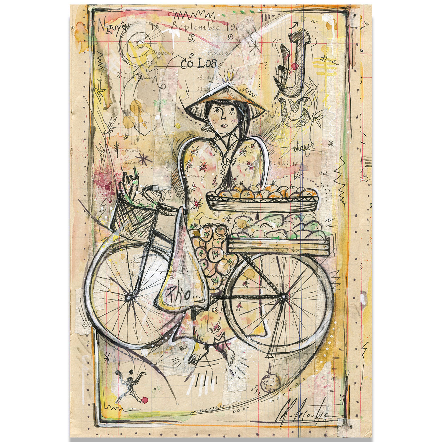 La marchande à vélo par Christopher Lecoutre