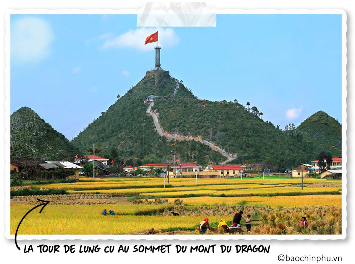 La tour de Lung Cu au sommet du mont du dragon
