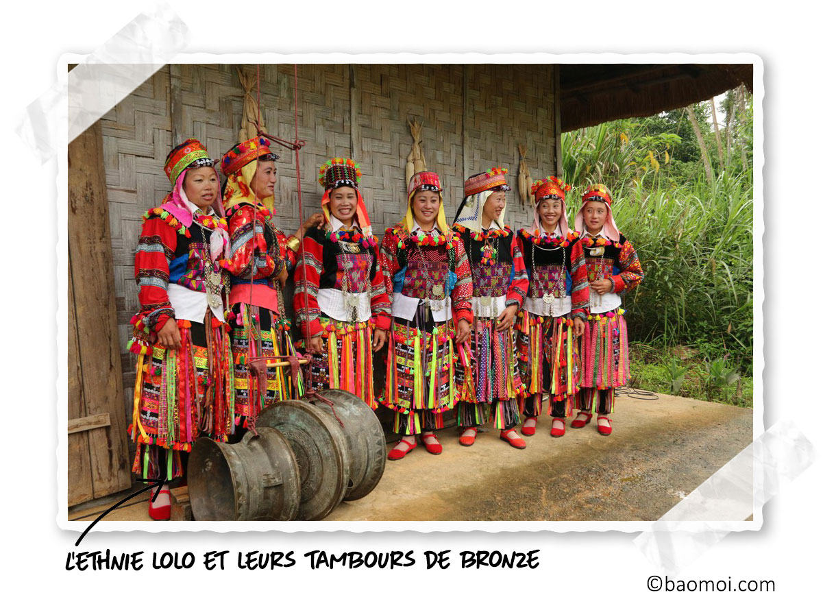 Les tambours de bronze des Lo Lo à Lung Cu au Vietnam