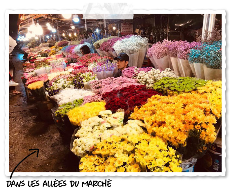 marché aux fleurs de Quang An 
