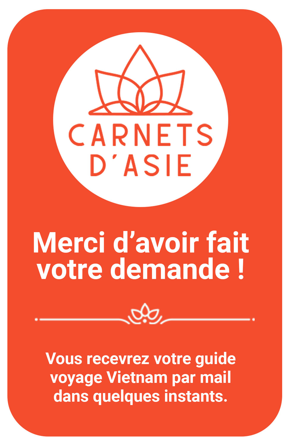 Remerciement guide blog