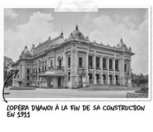 L'opéra d'Hanoï à la fin de sa construction en 1911