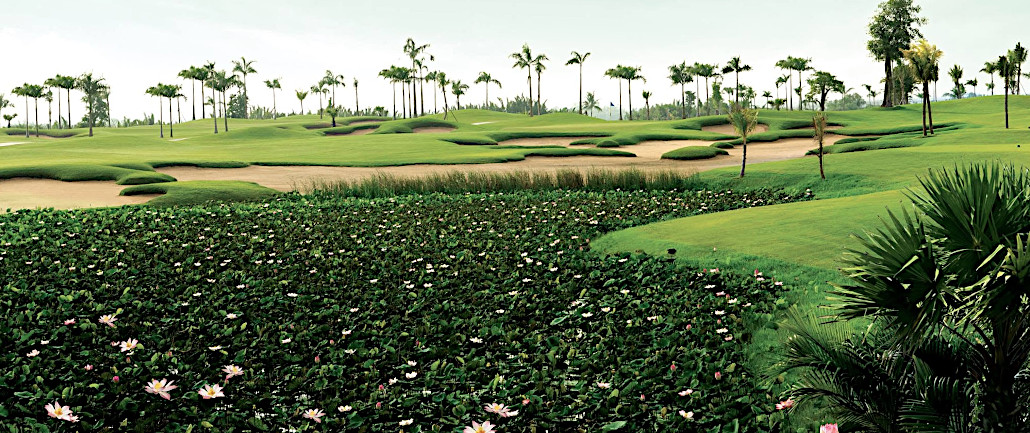 Taekwang_Jeongsan_Country_Club_s01 Le parcours de golf du Jeongsan Country Club et ses étangs à nénuphars