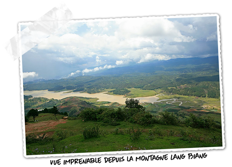 Vue depuis la montagne de Lang Biang
