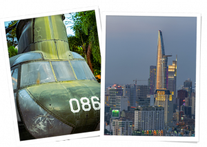 musée de la guerre et tour Bitexco à Saigon