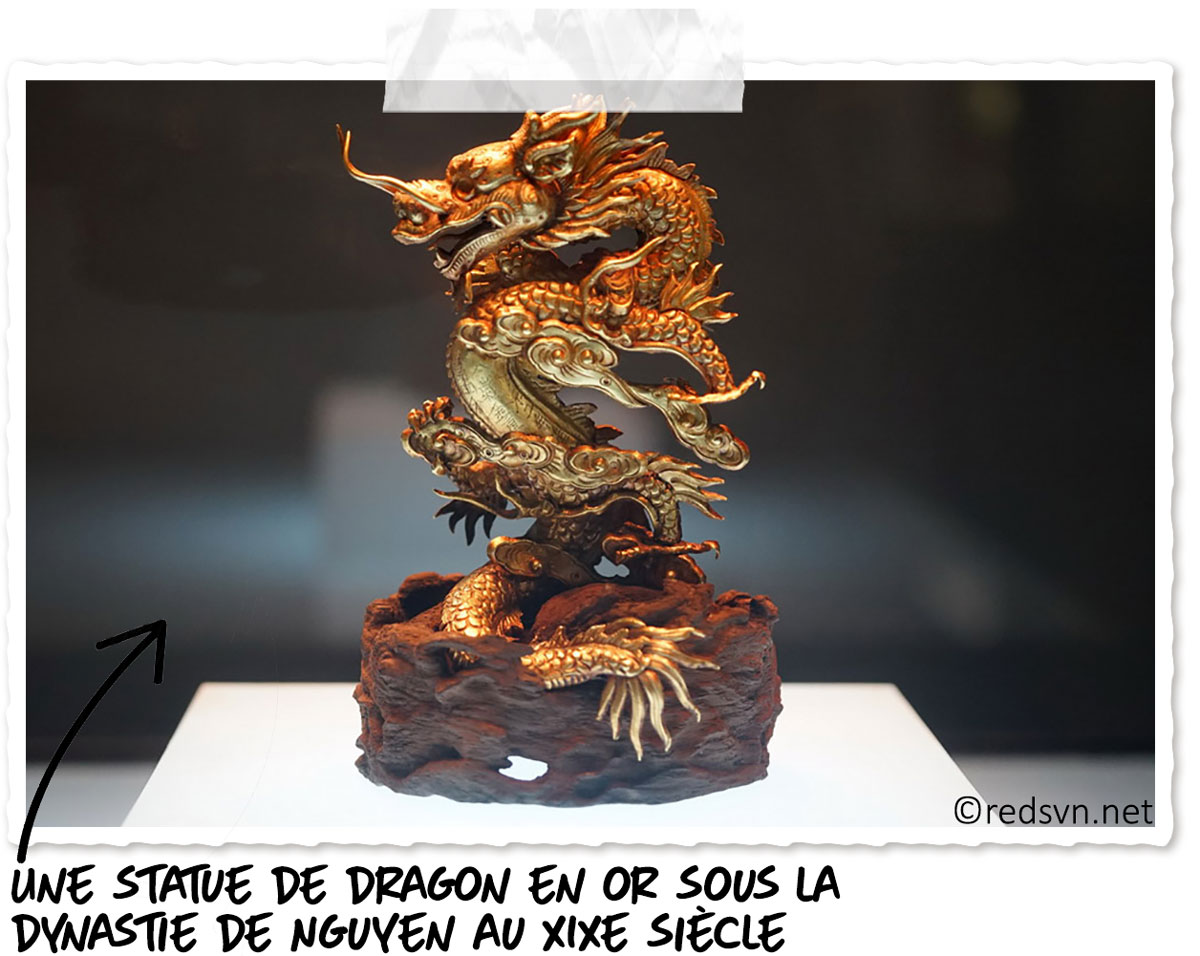 Un dragon d'or de la dynastie Nguyen