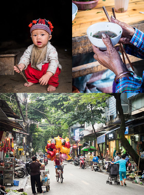 Mosaïque de photos au Vietnam avec le blog 1idée